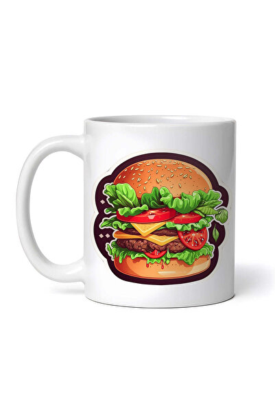 OEM Cană albă personalizată, Hamburger, INOVATIX®. 330ml