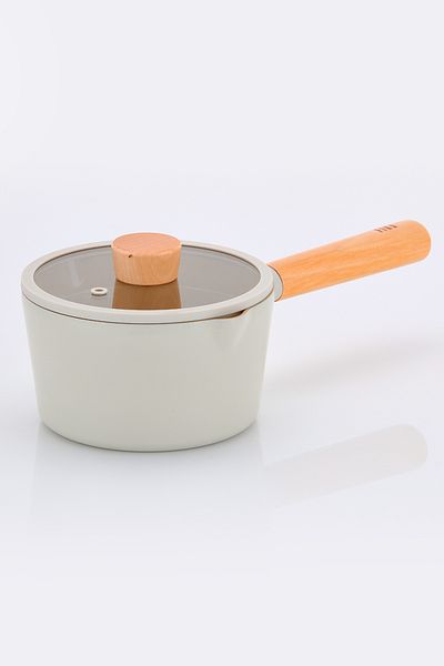NEOFLAM Fika Aluminum Casting 16 cm Beige Milk Pan