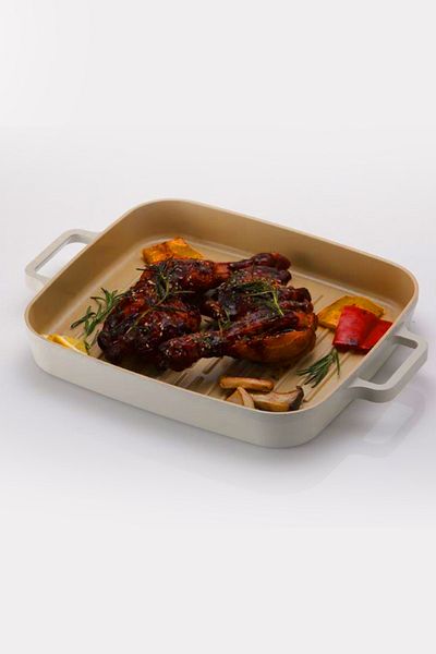 Prima Nova 28cm Beige Fika Rectangular Aluminum Grill Pan