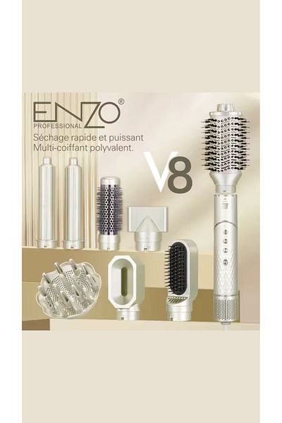 ENZO EN-755 7-in-1 Hair Styler – Dryer, Volumizer, Curler & Straightening Brush