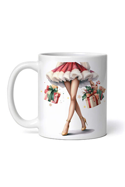 OEM Εξατομικευμένη λευκή κούπα, Σέξι γυναικεία πόδια με χριστουγεννιάτικα δώρ...