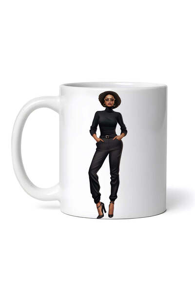 OEM Cană albă personalizată, haine Sunny pentru femei, INOVATIX®. 330ml