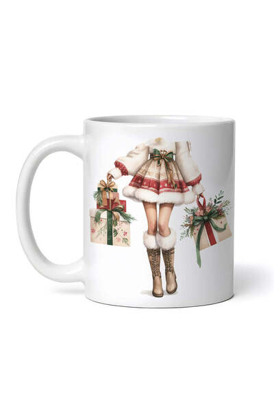 OEM Cană albă personalizată, Picioare de femeie sexy cu cadouri de Crăciun El...