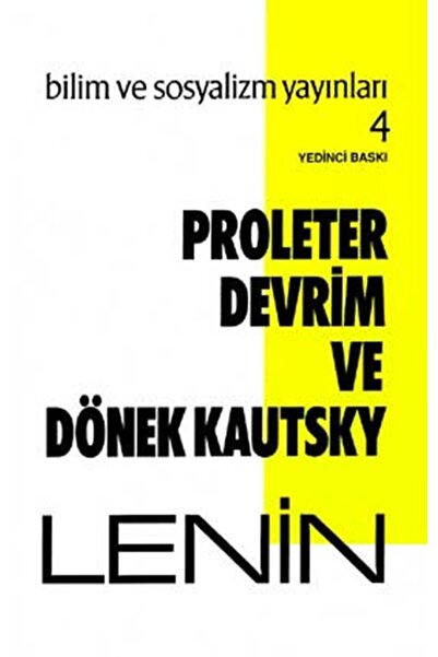 Bilim ve Sosyalizm Yayınları Proleter Devrim ve Dönek Kautsky