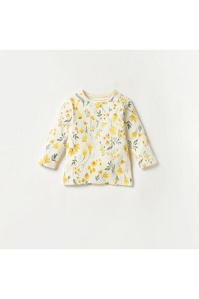 Juniors Floral Print T-shirt and Dungaree Set