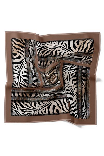 Levidor Ethnic Zebra Pattern Sparkling Crystal Scarf