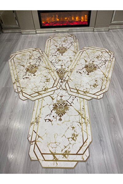 ALLGELSİN Yatak Odası Halısı Seti 3 'lü Yatak Odası Halı Takımı 2 Adet 80x150...
