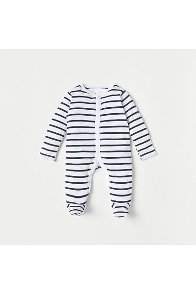 Juniors Printed Long Sleeves Sleepsuit with Snap Button Closure - Set of 3