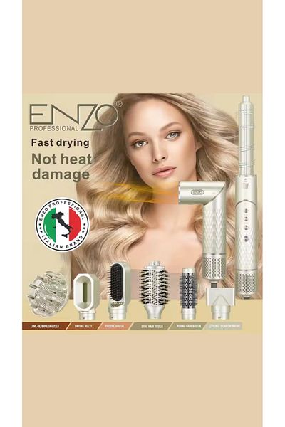 ENZO EN-755 7-in-1 Hair Styler – Dryer, Volumizer, Curler & Straightening Brush