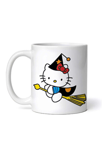 OEM Cană albă personalizată, Hello Kitty este o vrăjitoare, INOVATIX®. 330ml