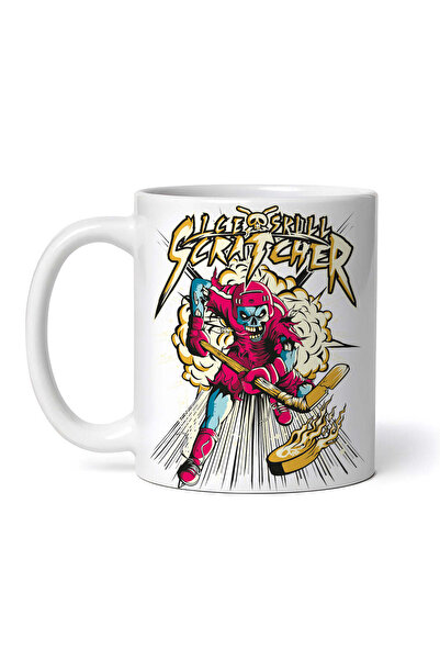 OEM Εξατομικευμένη λευκή κούπα, λογότυπο Ics Skull Scratcher, INOVATIX®. 330 ml