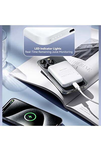 Vention External Battery, Fast Charging, Magnetic, 2x USB-C, USB, Lightning, 22.5W, 10000mAh, FHTB0, Pink