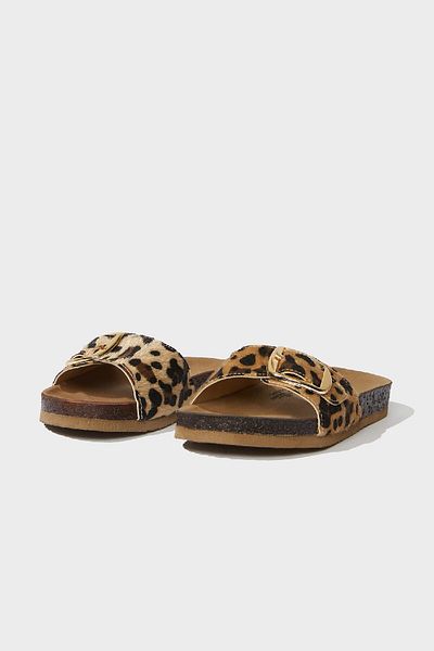 DeFacto Women's Flat Sole Single Strap Faux Leather Slippers E6849Ax25Hs