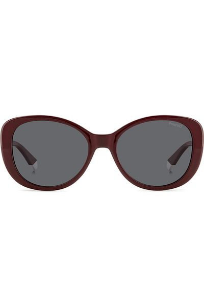 Polaroid Ochelari de soare polarizați pentru femei Polaroid PLD 4154/S/X LHF/M9, Plastic, Burgundia, 55 mm