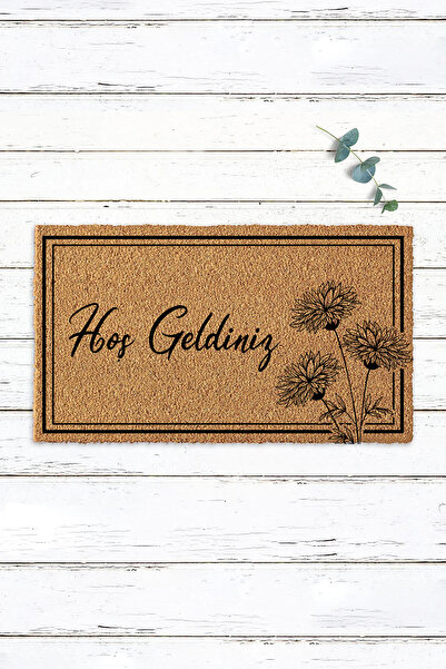 Paspas Yap Welcome Floral Door Mat with Quadrilateral Frame