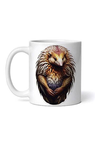 OEM Εξατομικευμένη λευκή κούπα, Μυθολογικός χαρακτήρας Έχιδνα, INOVATIX®. 330ml