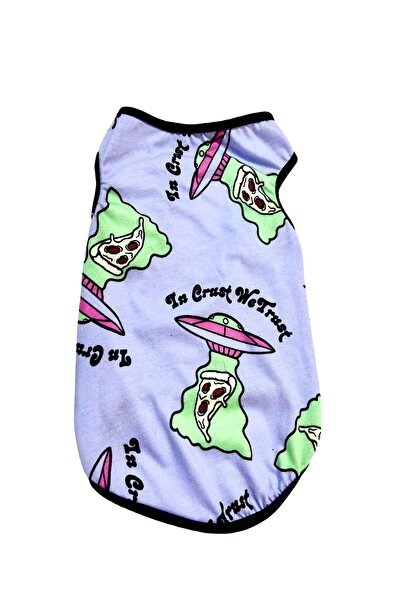 DOGİ&DOG Küçük Irk Pizza Kedi Kıyafeti Köpek Atleti Köpek Kıyafeti (1 Kg-10 Kg)