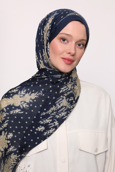 LuvenSara Шовковий шарф з візерунком