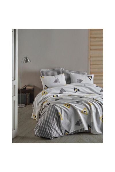 Enlora Home Thin Cotton Bed Throw 100%, 160x235cm, Enlora Home, Eros White