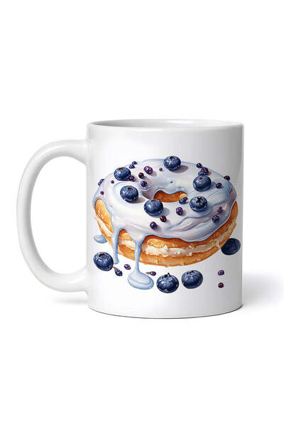 OEM Cană albă personalizată, gogoașă cu ciocolată albă și afine, INOVATIX®. 3...