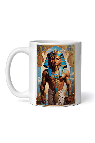 OEM Cană albă personalizată, Zeul Egiptean Mut, INOVATIX®. 330ml