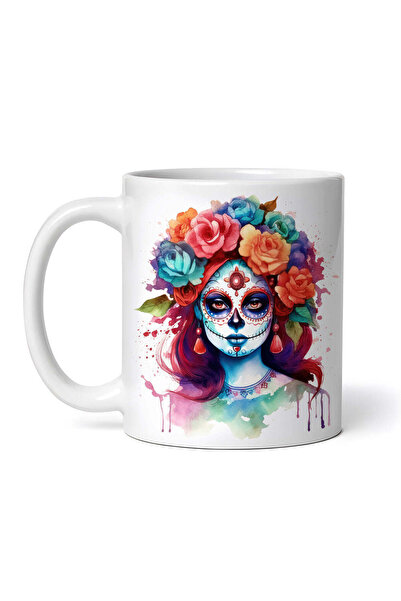 INOVATIX Personalized white mug, Day of the Dead Cybele, INOVATIX®. 330ml