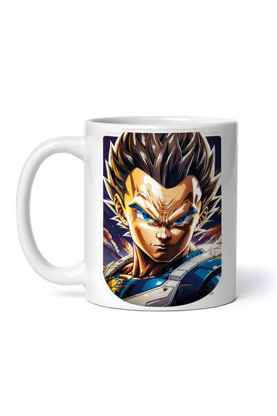 OEM Cană albă personalizată, personajul Vegeta Dragon Ball, INOVATIX®. 330ml