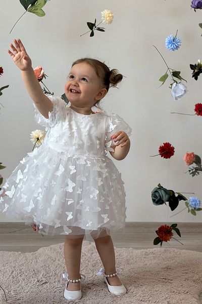 ALYRA Baby Girl Dress Short Sleeve Bowknot Birthday Party Wedding Special Occasion Evening Dress Girl's Dress