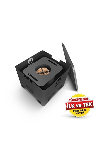 İFYIL Vera Pelet Yakıtlı Dumansız Sağlıklı Döküm Izgaralı Mangal & Barbekü (2...
