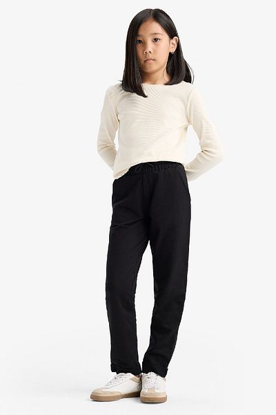 DeFacto Girl's Slim Fit Slim Fit Crew Neck Ribbed Long Sleeve Basic Plain T-Shirt B7452A825Sp