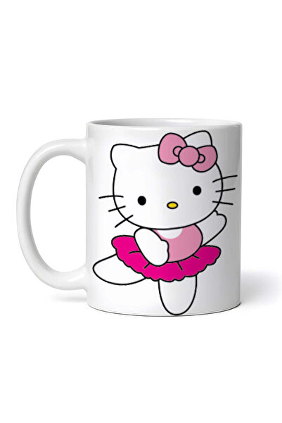 OEM Cană albă personalizată, Hello Kitty dansând, INOVATIX®. 330ml