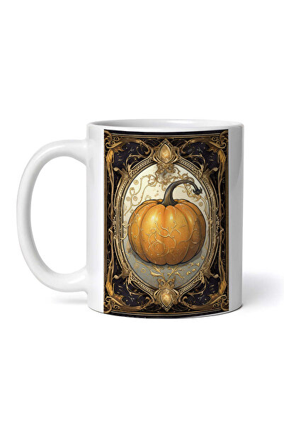 OEM Cană albă personalizată, dovleac Tarot de Halloween, INOVATIX®. 330ml