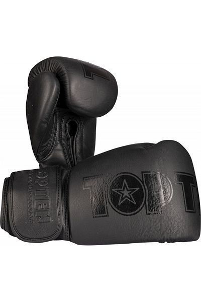 Top Ten Mănuși de box „black'n'black”, negre, 473 ml