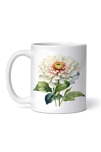 OEM Cană albă personalizată, Zinnia Albă, INOVATIX®. 330ml