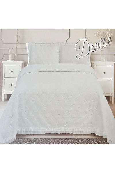 Preziosa Duvet cover and 2 gray pillowcases set, 260x260 cm + 2 pillowcases 52x82 cm, Denise Preziosa Home