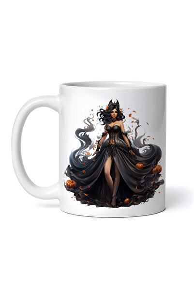 OEM Εξατομικευμένη λευκή κούπα, Halloween Sexy Witch, INOVATIX®. 330ml