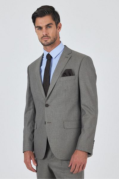 İmza Beige Mono Collar Flexible 6 Drop Comfort Fit Classic Suit 1001250152