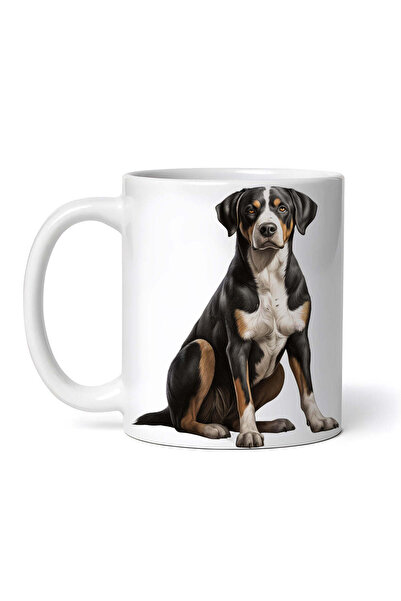 OEM Cană albă personalizată, câine de munte elvețian, INOVATIX®. 330 ml