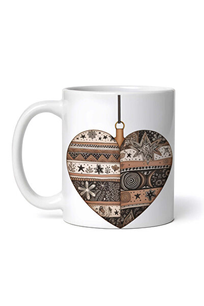 OEM Εξατομικευμένη λευκή κούπα, σφαίρα σε σχήμα καρδιάς, INOVATIX®. 330ml