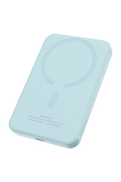 Baseus External Battery, Baseus, Magnetic, Fast Charging, USB-C, 5000mAh, 20W, Magnetic Mini, Blue