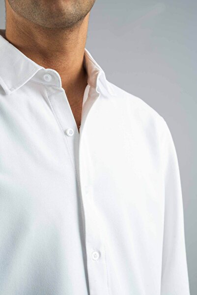 bombe Men's Shirt Slim Fit Easy-Iron Sweat-Absorbent Breathable Texture Four ...