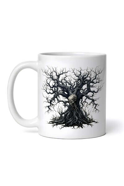 OEM Cană albă personalizată, Halloween, Copacul Diavolului, INOVATIX®. 330ml