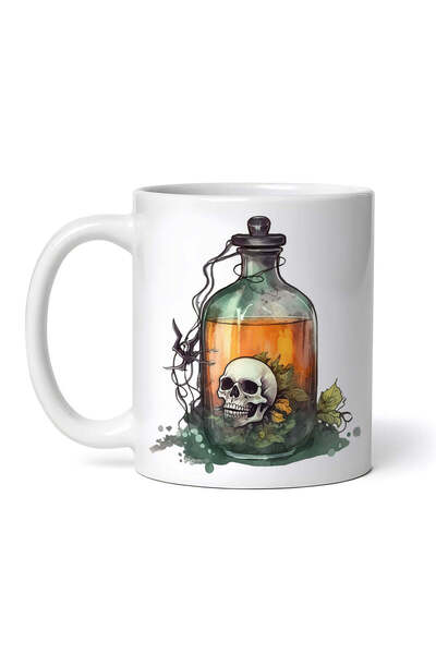 OEM Cană albă personalizată, sticlă de poțiune magică de Halloween cu craniu ...
