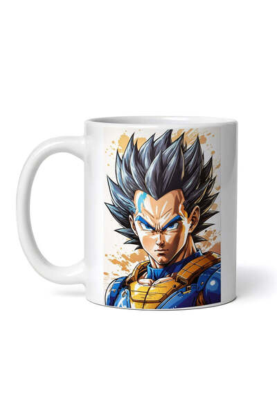 OEM Cană albă personalizată, personajul Vegeta Dragon Ball, INOVATIX®. 330ml