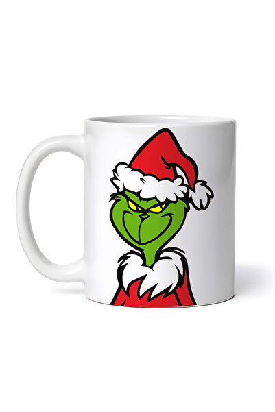 OEM Cană albă personalizată, Grinch te privește cu interes, INOVATIX®. 330ml