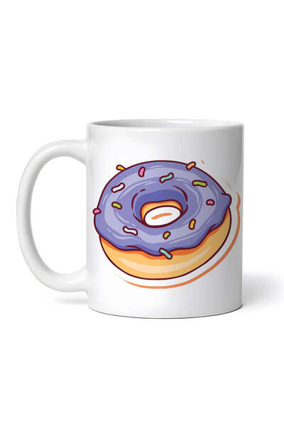 OEM Cană albă personalizată, Gogoașă cu bomboane, INOVATIX®. 330ml