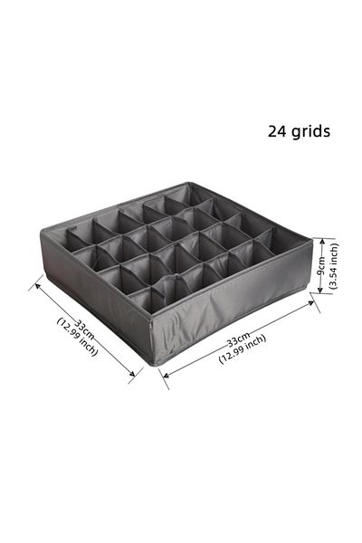 Choice LK-Dark Gray 24Grids Drawer Underwear Storage Organizer Socks And Bra Pants Storage Box Cabinet Draw