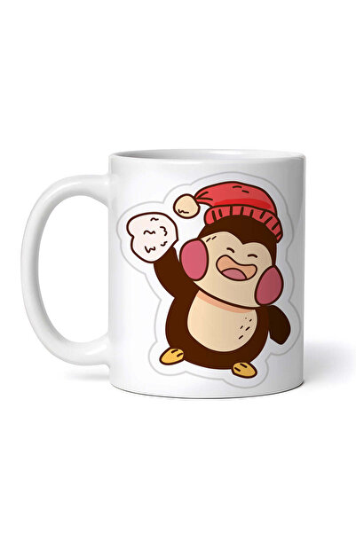 OEM Cană albă personalizată, Pinguinul te salută, INOVATIX®. 330ml