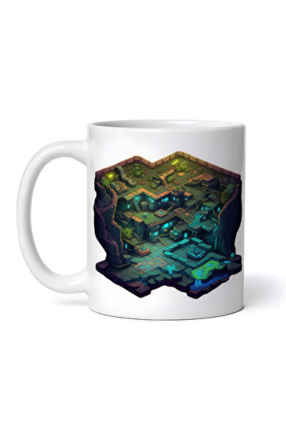 OEM Εξατομικευμένη λευκή κούπα, χάρτης υπόγειου παιχνιδιού, INOVATIX®. 330ml