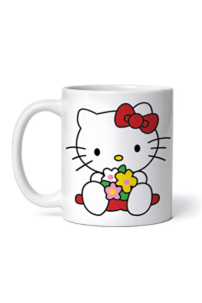 OEM Cană albă personalizată, Hello Kitty cu floricele de porumb, INOVATIX®. 3...